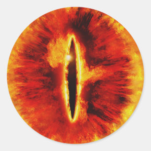 Beängstigende Halloween Dragon Eyeball Runder Aufkleber