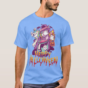 Beängstigende Halloween-Einhörner gestalten T-Shi- T-Shirt
