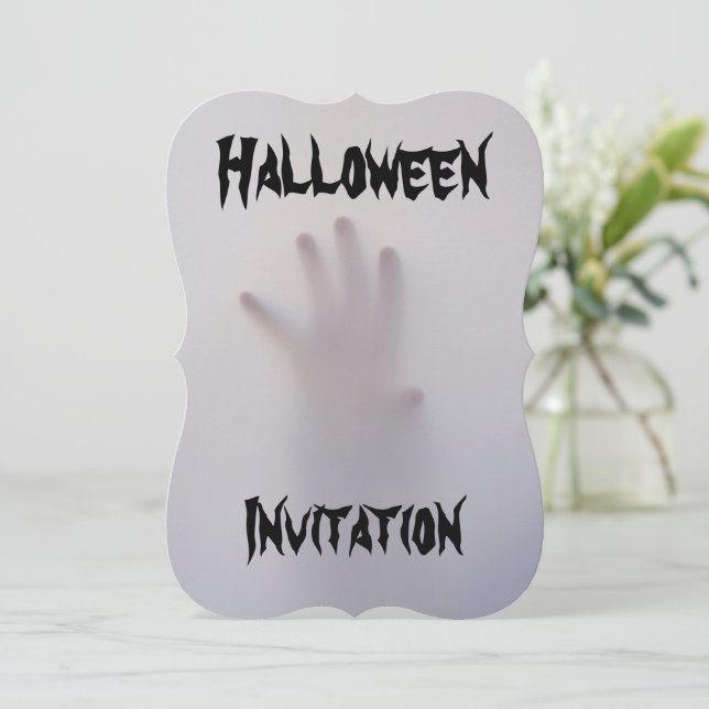 Beängstigende Halloween-Einladung individuell anpa Einladung (Stehend Vorderseite)