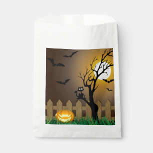 Beängstigende Halloween-Gartenlandschaft Geschenktütchen
