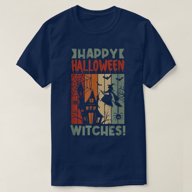 Beängstigende Halloween-Hexen119 T-Shirt (Design vorne)