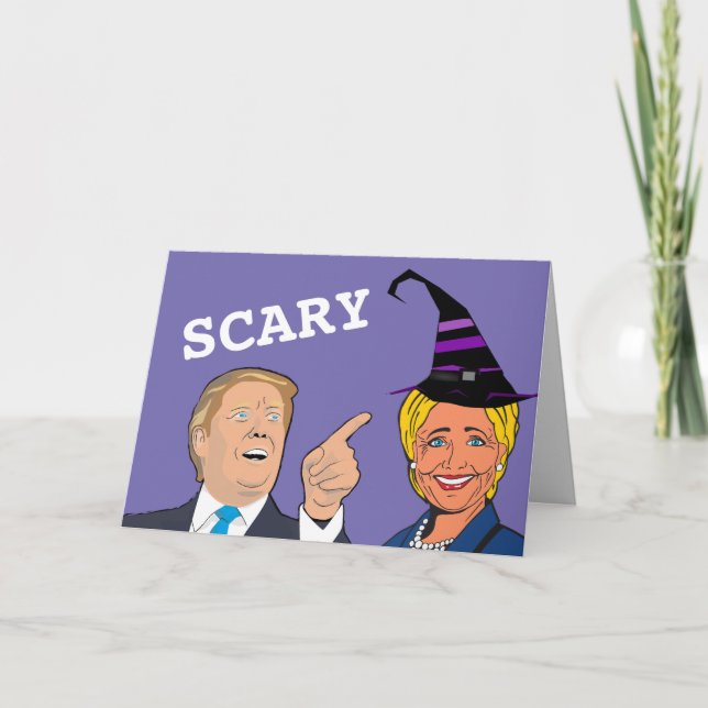 BEÄNGSTIGENDE HALLOWEEN HILFE- UND TRUMP-KARTEN KARTE (Vorderseite)