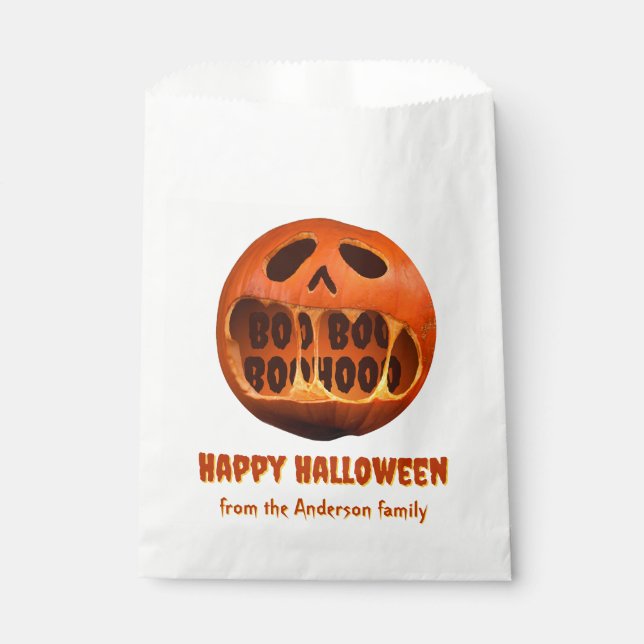Beängstigende Halloween-Jack-Bonbons aus Party Geschenktütchen (Vorderseite)