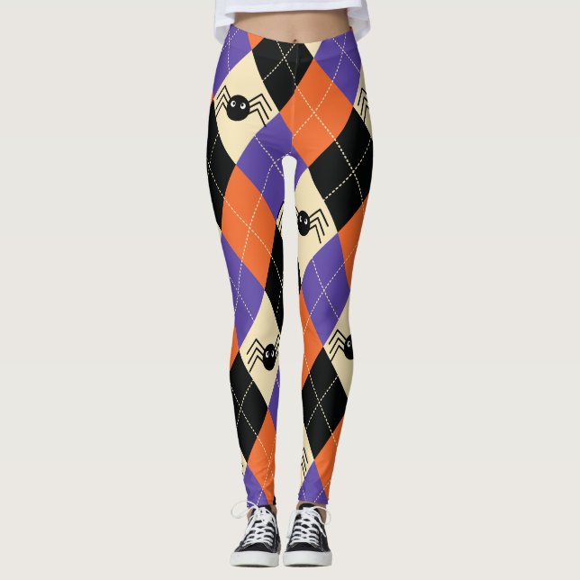 Beängstigende Halloween-Kostümspinne Leggings (Vorderseite)