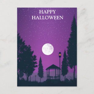 Beängstigende Halloween-Nacht mit den Hexenmeister Postkarte