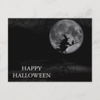 Beängstigende Halloween-Nacht mit Owls-Postkarte