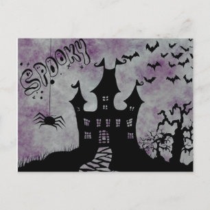 Beängstigende Halloween-Nacht Postkarte