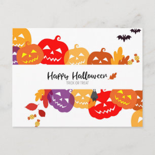 Beängstigende Halloween-Nacht Postkarte