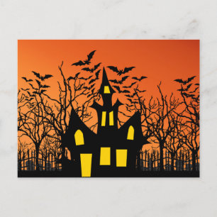 Beängstigende Halloween Night Postkarte