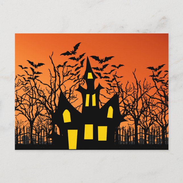 Beängstigende Halloween Night Postkarte (Vorderseite)