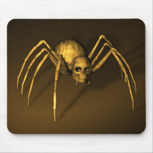 Beängstigende Halloween-Schädelspinne Mousepad