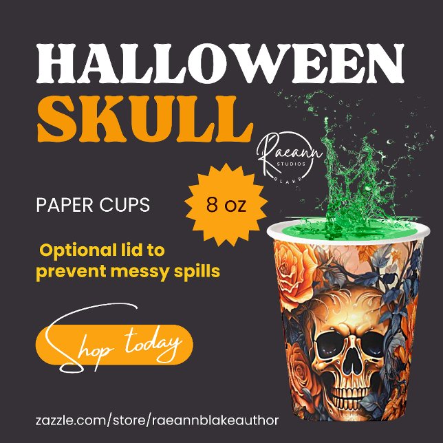 Beängstigende Halloween Skull Paper Cups Pappbecher (Von Creator hochgeladen)