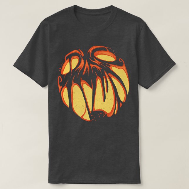 Beängstigende Halloween-Spuk Kürbisgesichtskinder T-Shirt (Design vorne)