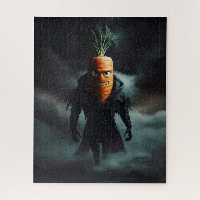 Beängstigende Halloweenkarotte. (Vertikal)