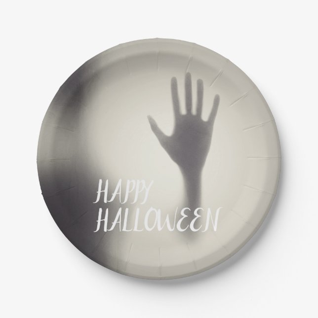 Beängstigende Hand Halloween Party Teller (Vorderseite)