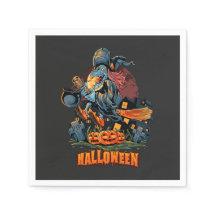 Beängstigende Hexe auf einem Zimmer