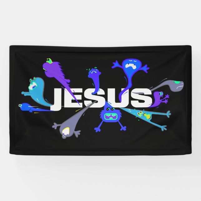 Beängstigende Jesus-Nächte Banner (Horizontal)