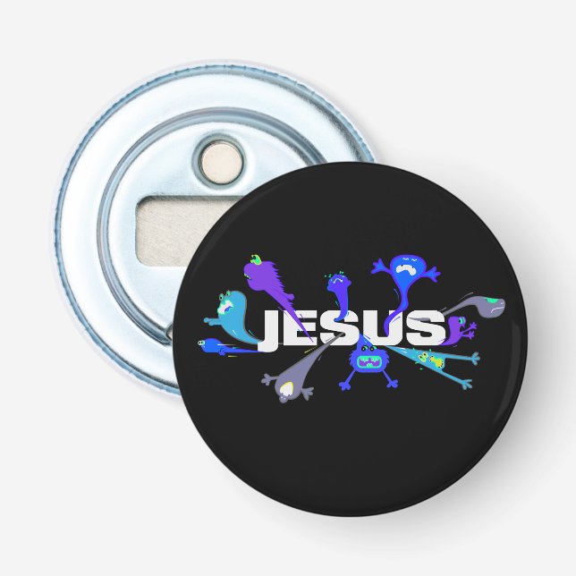 Beängstigende Jesus-Nächte Flaschenöffner (Vorderseite)