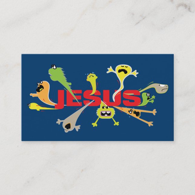 Beängstigende Jesus-Schriftenkarte Visitenkarte (Vorderseite)