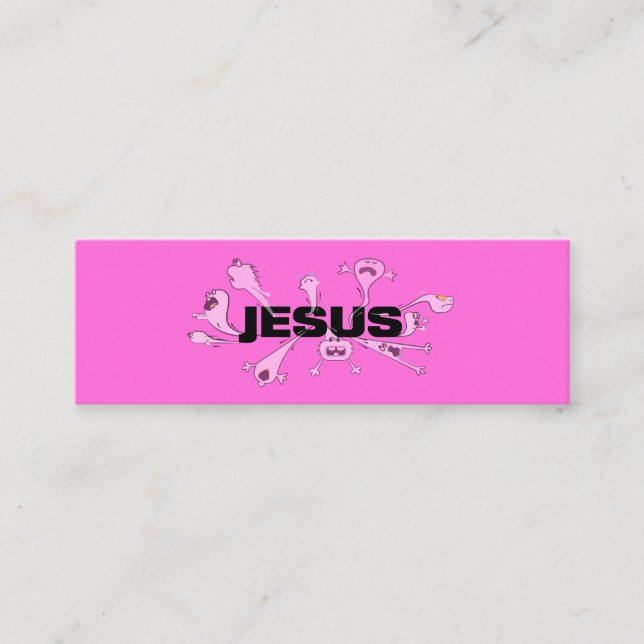 Beängstigende Jesus-Schriftzeichen Mini Visitenkarte (Vorderseite)