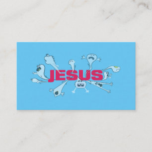 Beängstigende Jesus-Schriftzeichen Visitenkarte