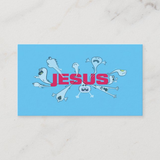 Beängstigende Jesus-Schriftzeichen Visitenkarte (Vorderseite)