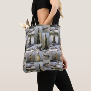 Beängstigende Krokodile-FotoCollage, Tasche