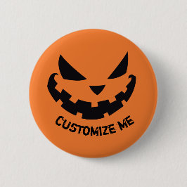 Beängstigende Kürbislaterne Benutzerdefiniertes Or Button