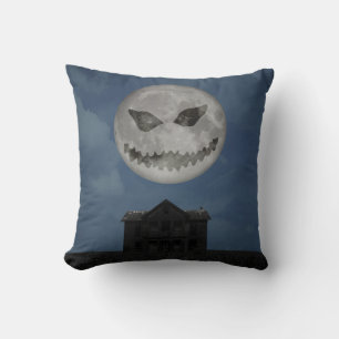 Beängstigende Kürbislaterne Halloween Moon Kissen