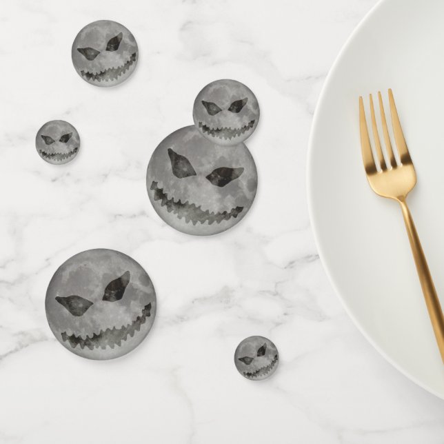Beängstigende Kürbislaterne Halloween Moon Konfetti (Gruppe)