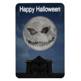 Beängstigende Kürbislaterne Halloween Moon Magnet