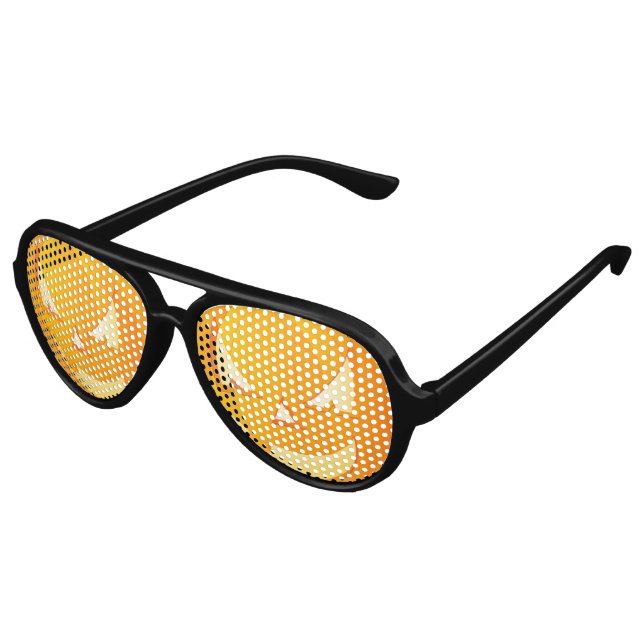 Beängstigende Kürbislaterne Halloween Sonnenbrille (Schrägansicht)