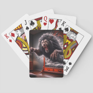Beängstigende Lion Spielkarten