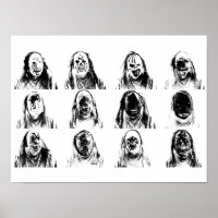 Beängstigende Masken