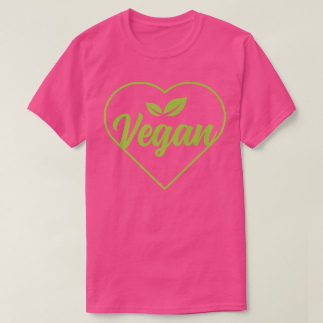 Beängstigende Pflanze Herbivore Veganes Herz T-Shirt (Design vorne)
