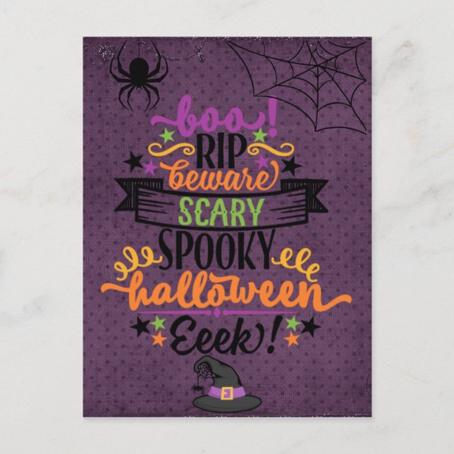 Beängstigende Polster Halloween Postkarte (Vorderseite)