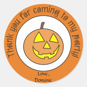 Beängstigende Pumpkin Custom Halloween-Party Stick Runder Aufkleber