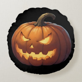 Beängstigende Pumpkneipe Rundes Kissen