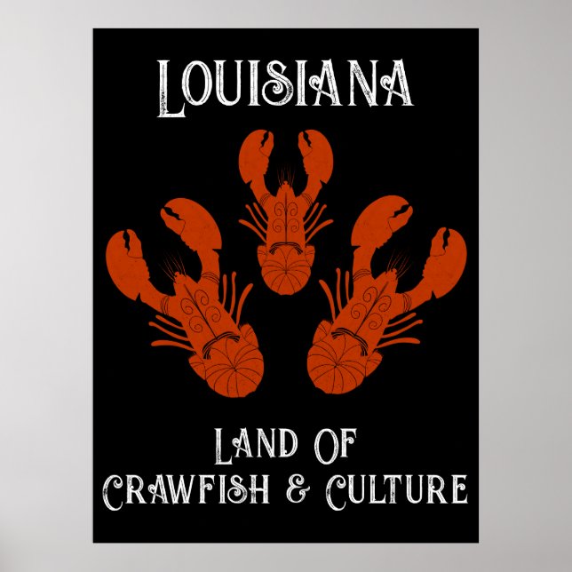 Beängstigende Reise Louisiana-Crawfish & Kultur Poster (Vorne)