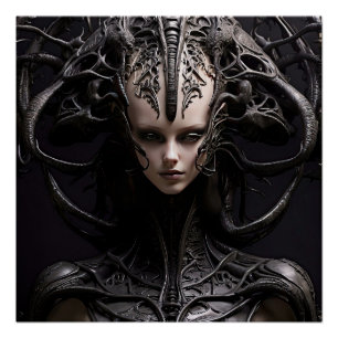 Beängstigende Reptilien-Alien Poster