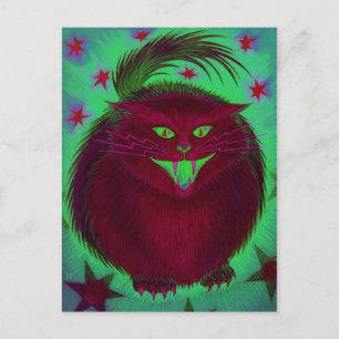 Beängstigende rote Postkarte