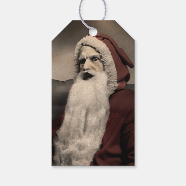 Beängstigende Santa Gift Tags Geschenkanhänger (Vorderseite)