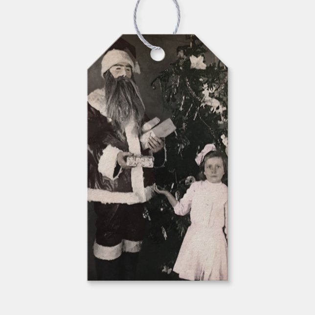 Beängstigende Santa Gift Tags Geschenkanhänger (Vorderseite)