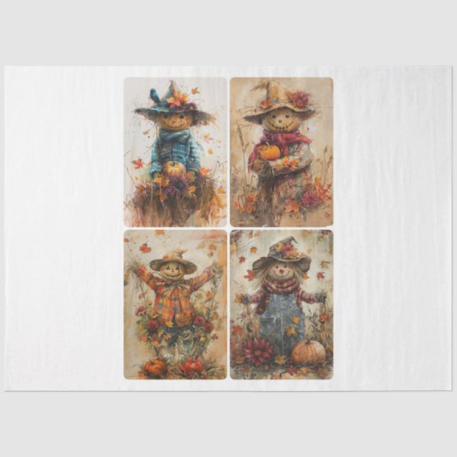 Beängstigende Scarecrows Seidenpapier (Vorderseite)