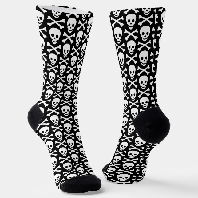 Beängstigende Schwarz-weiße Skulptur Spaß Hallowee Socken (Gewinkelt)