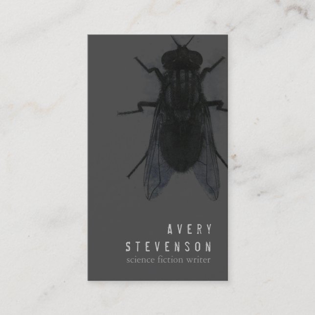 Beängstigende Science Fiction Schriftsteller Black Visitenkarte (Vorderseite)