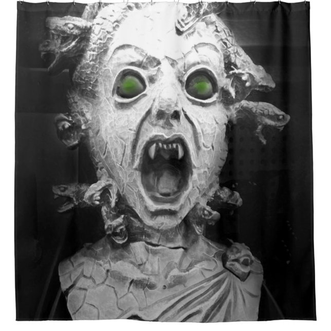 Beängstigende Screening Medusa, Duschvorhang Kunst (Vorderseite)