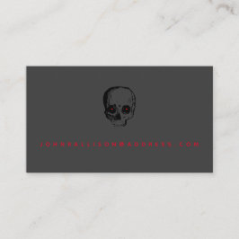 Beängstigende Skull-Halloween-Rufkarte Telefonnummerkarte