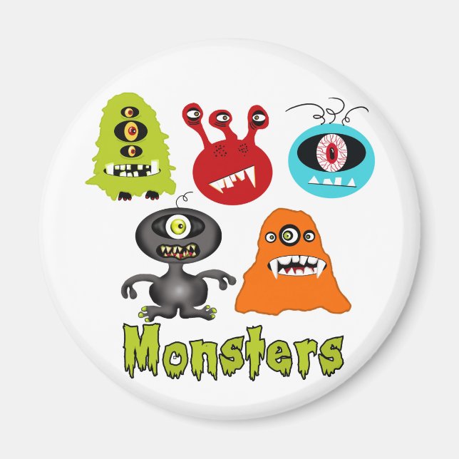 Beängstigende Spooky Monster Außerirdischen Kreatu Magnet (Vorne)
