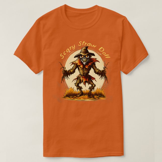 Beängstigende Straw-Puppe T-Shirt (Design vorne)